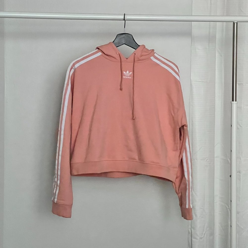 Adidas Adicolor Classic Cropped Hoodie in Pink (S)